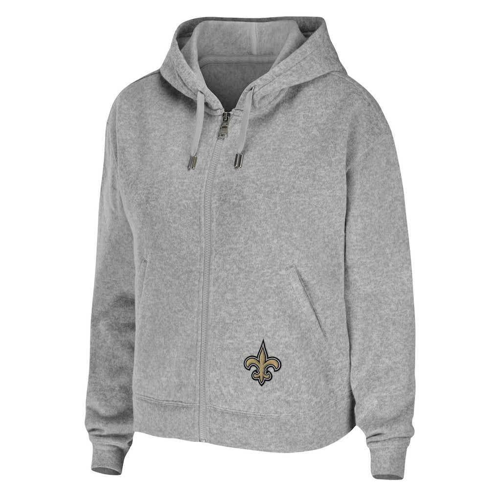 WEAR by Erin Andrews Women's Team Full-Zip Hoodie - New Orleans Saints