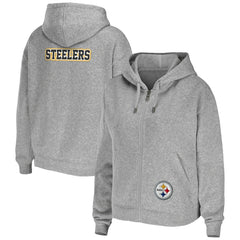 WEAR by Erin Andrews Women's Team Full-Zip Hoodie - Pittsburgh Steelers