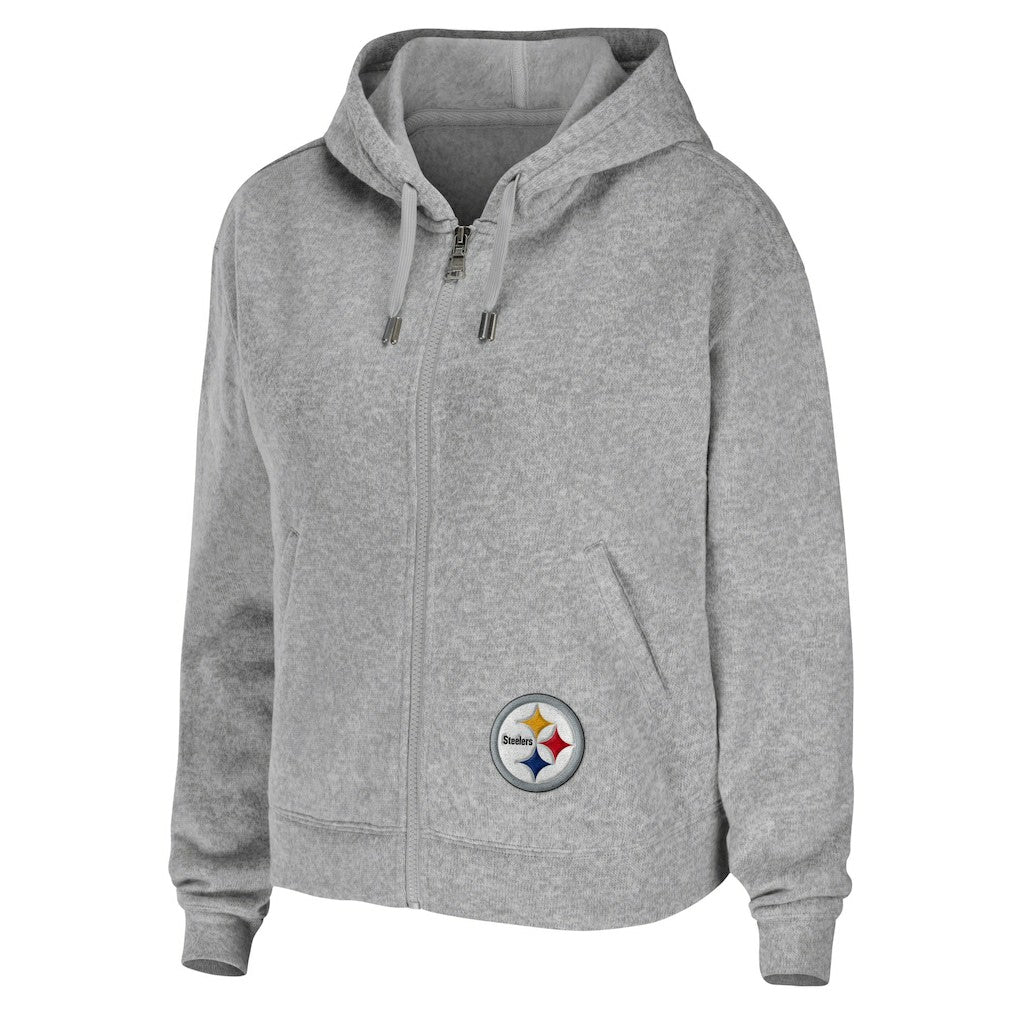 WEAR by Erin Andrews Women's Team Full-Zip Hoodie - Pittsburgh Steelers