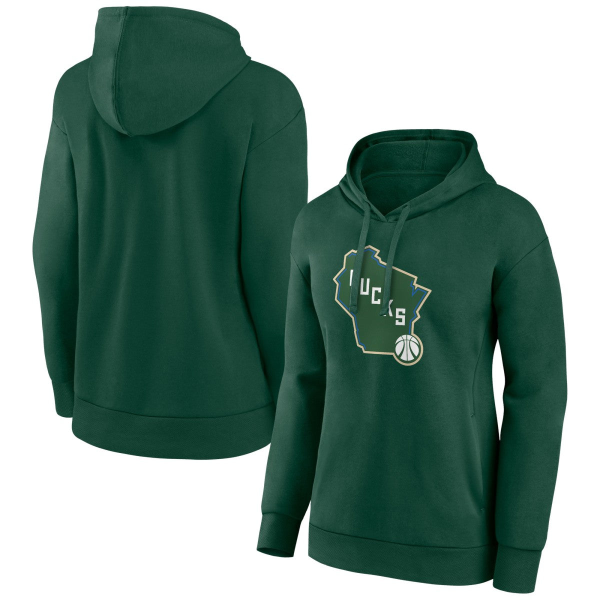 NBA Milwaukee Bucks Women's Alternate Logo Pullover Hoodie