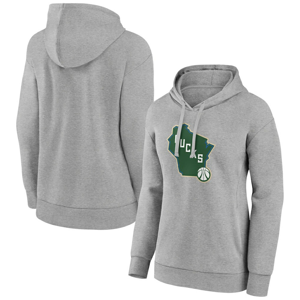 NBA Milwaukee Bucks Women's Alternate Logo Pullover Hoodie