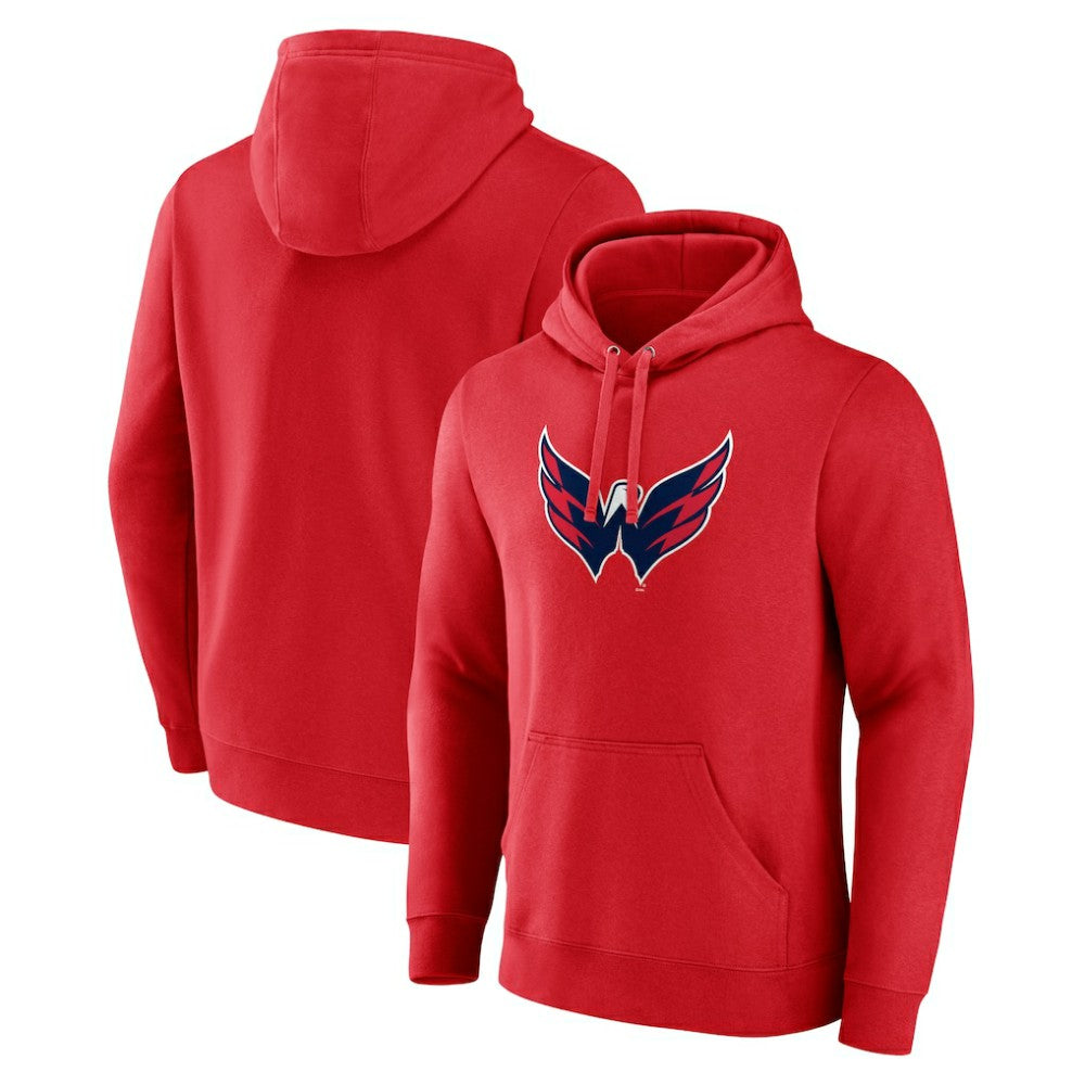 NHL Red Washington Capitals Fanatics Primary Logo Pullover Hoodie
