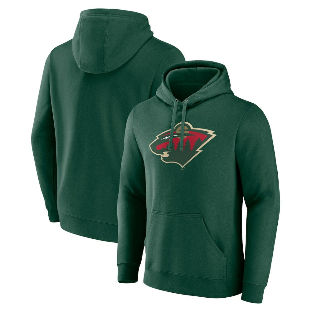 NHL Green Minnesota Wild Fanatics Primary Logo Pullover Hoodie