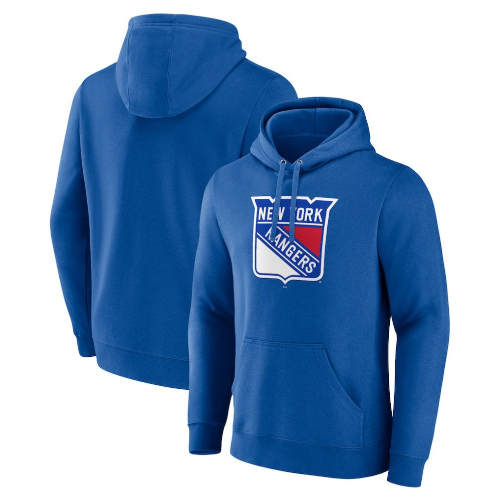 NHL Blue New York Rangers Fanatics Primary Logo Pullover Hoodie
