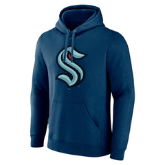 NHL Deep Sea Blue Seattle Kraken Fanatics Primary Logo Pullover Hoodie