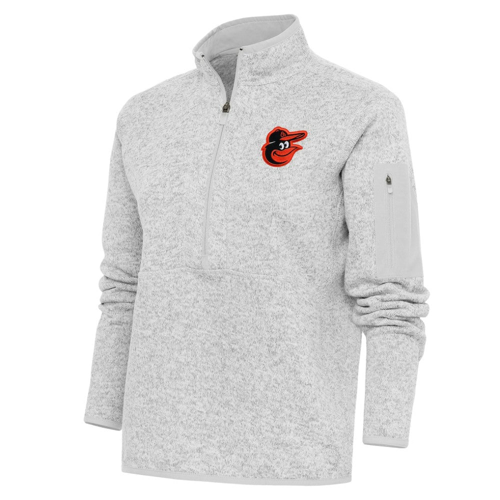 MLB Baltimore Orioles Antigua Women's Logo Fortune Quarter-Zip Pullover Jacket
