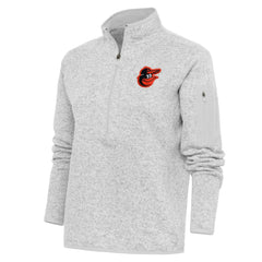 MLB Baltimore Orioles Antigua Women's Logo Fortune Quarter-Zip Pullover Jacket