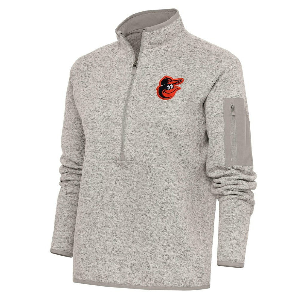 MLB Baltimore Orioles Antigua Women's Logo Fortune Quarter-Zip Pullover Jacket