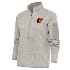 MLB Baltimore Orioles Antigua Women's Logo Fortune Quarter-Zip Pullover Jacket