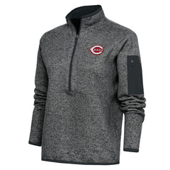 MLB Cincinnati Reds Antigua Women's Logo Fortune Quarter-Zip Pullover Jacket