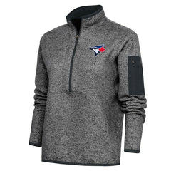 MLB Toronto Blue Jays Antigua Women's Logo Fortune Quarter-Zip Pullover Jacket