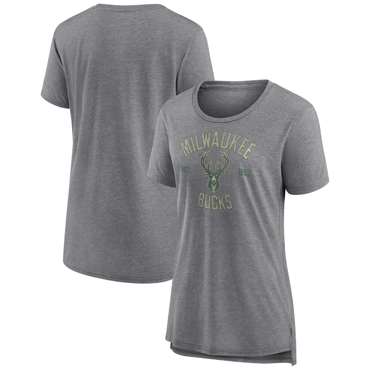 NBA Milwaukee Bucks Women's Heritage Tri-Blend T-Shirt