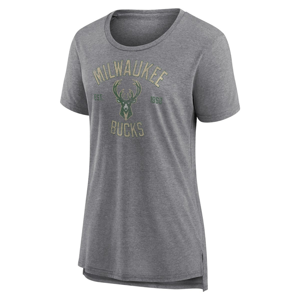 NBA Milwaukee Bucks Women's Heritage Tri-Blend T-Shirt