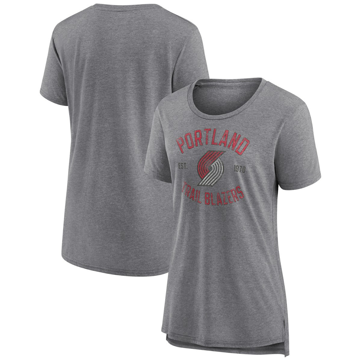 NBA Portland Trail Blazers Women's Heritage Tri-Blend T-Shirt