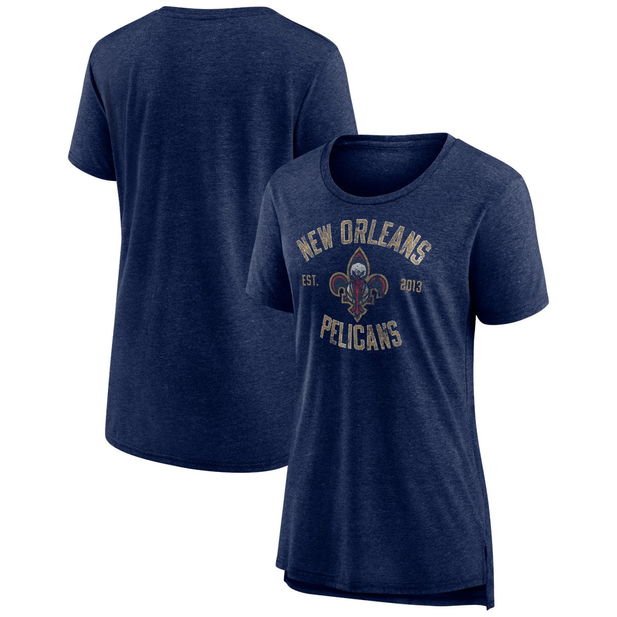 NBA New Orleans Pelicans Women's Heritage Tri-Blend T-Shirt