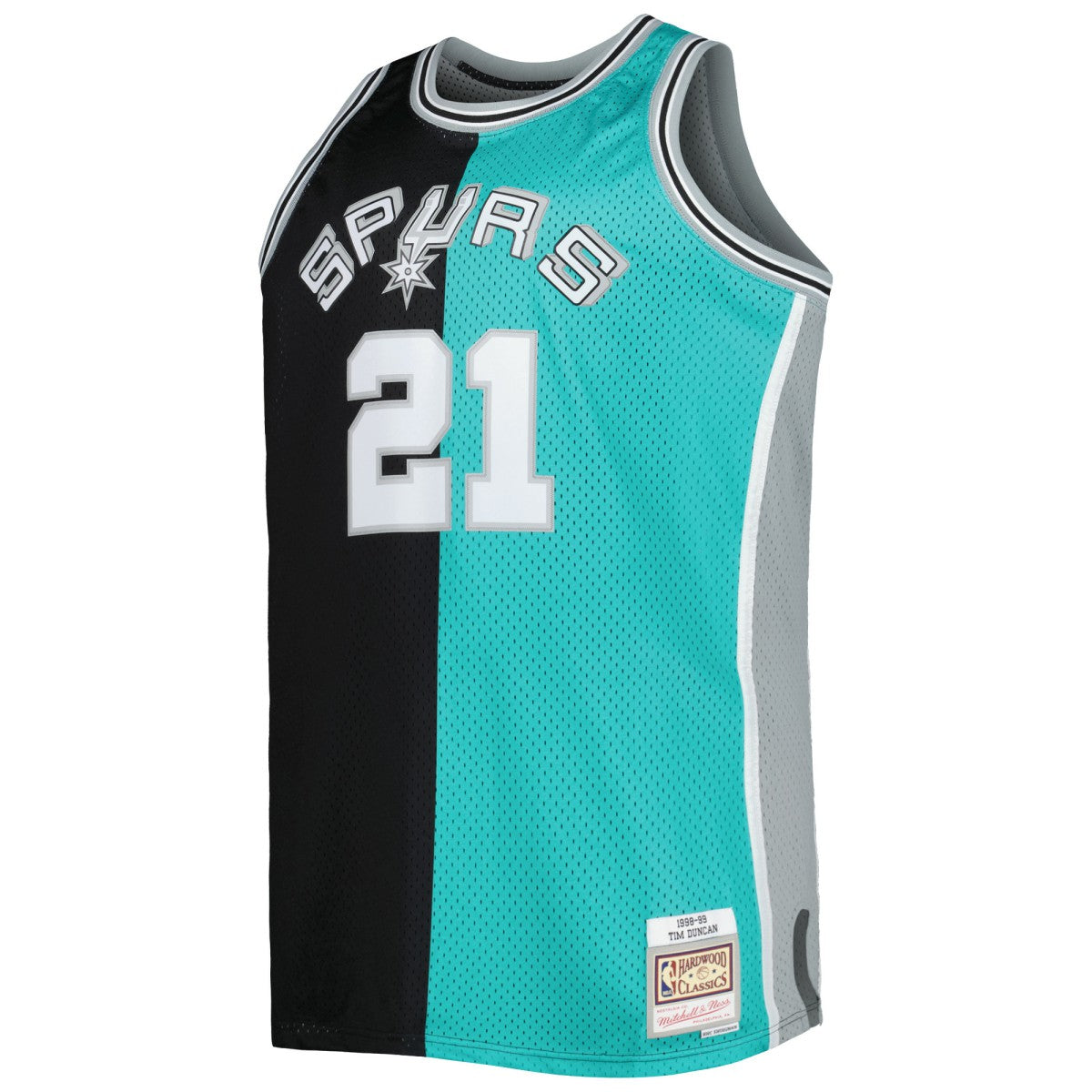NBA Tim Duncan San Antonio Spurs Big & Tall Hardwood Classics 1998/99 Split Swingman Jersey