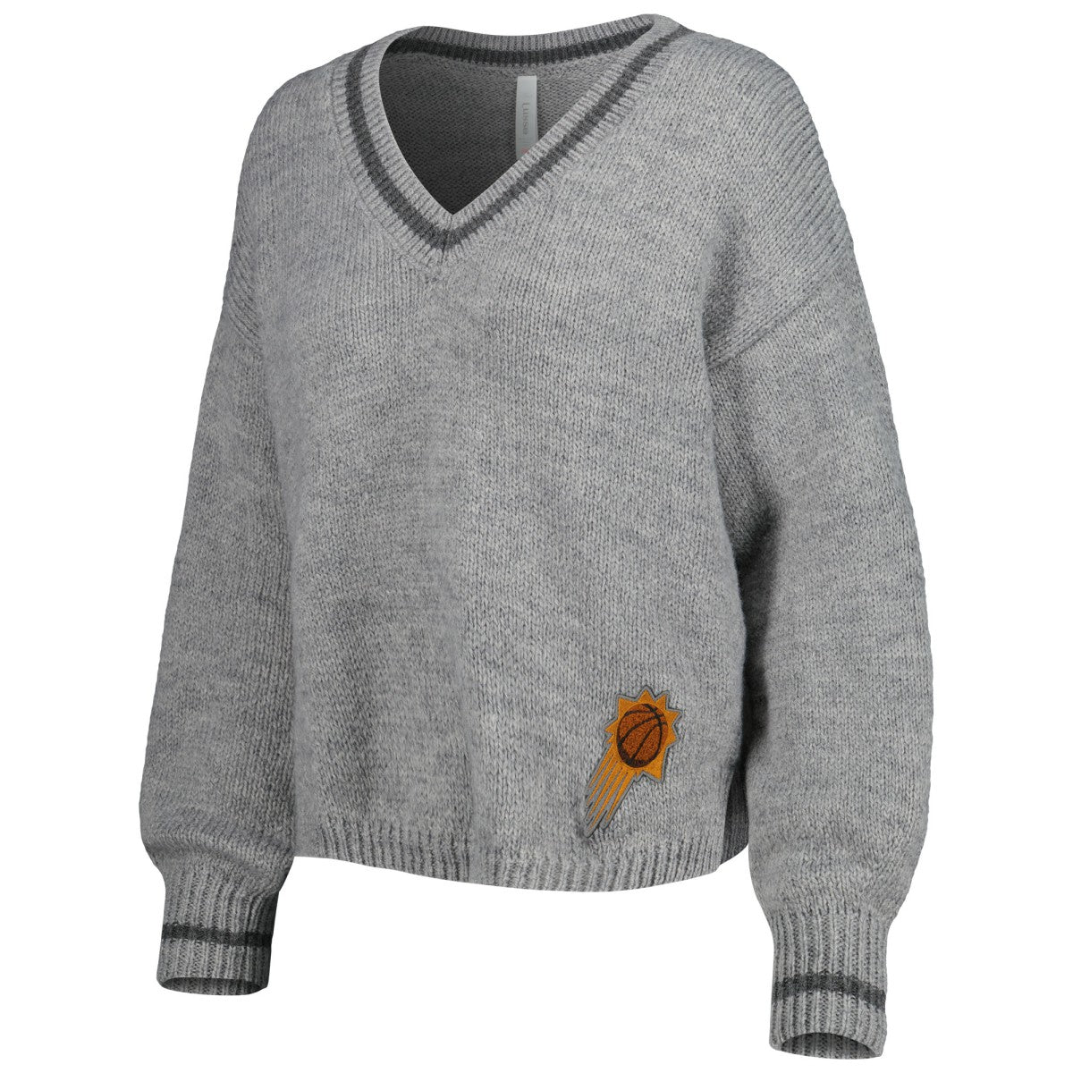 NBA Phoenix Suns Lusso Women's Scarletts Lantern Sleeve Tri-Blend V-Neck Pullover Sweater