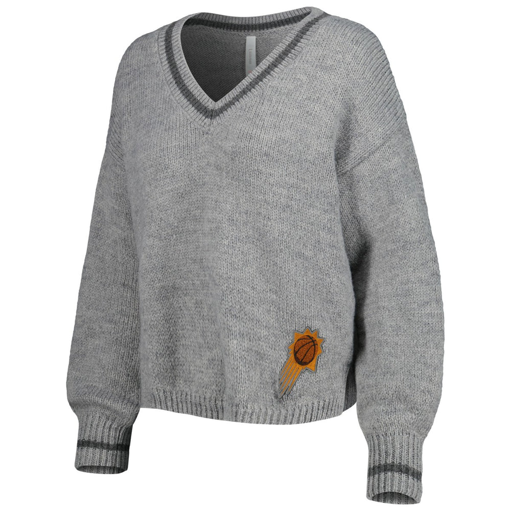 NBA Phoenix Suns Lusso Women's Scarletts Lantern Sleeve Tri-Blend V-Neck Pullover Sweater