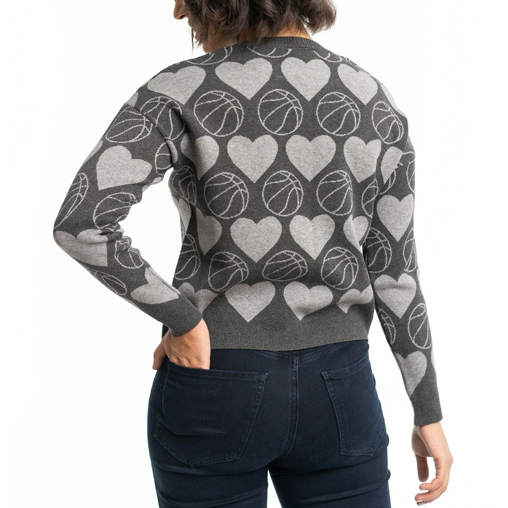 NBA Golden State Warriors Lusso Women's Basketball Love Swarovski Crystal Intarsia Pullover Sweater sale