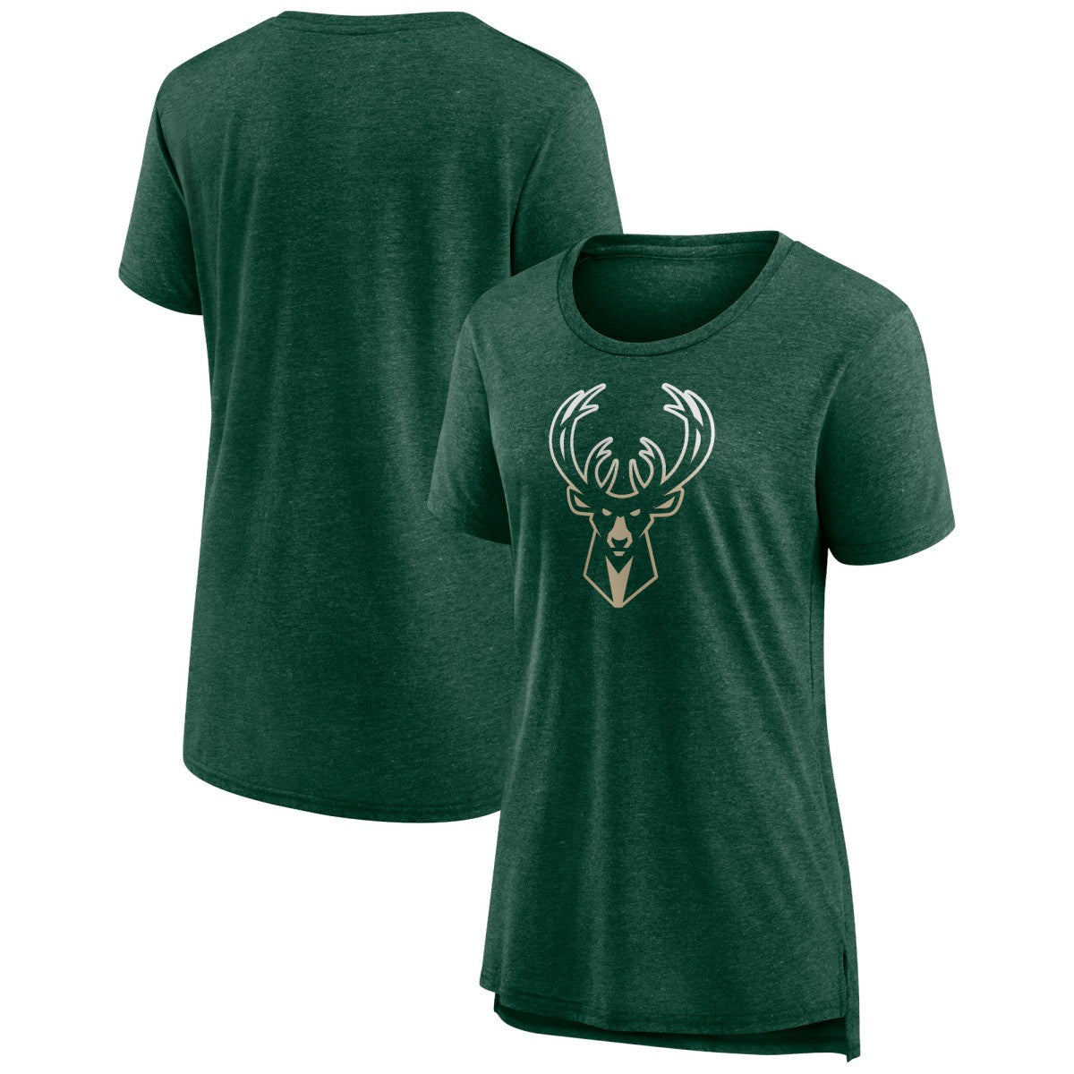 NBA Milwaukee Bucks Women's Gradient Logo Tri-Blend T-Shirt
