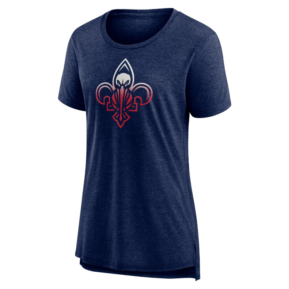 NBA New Orleans Pelicans Women's Gradient Logo Tri-Blend T-Shirt
