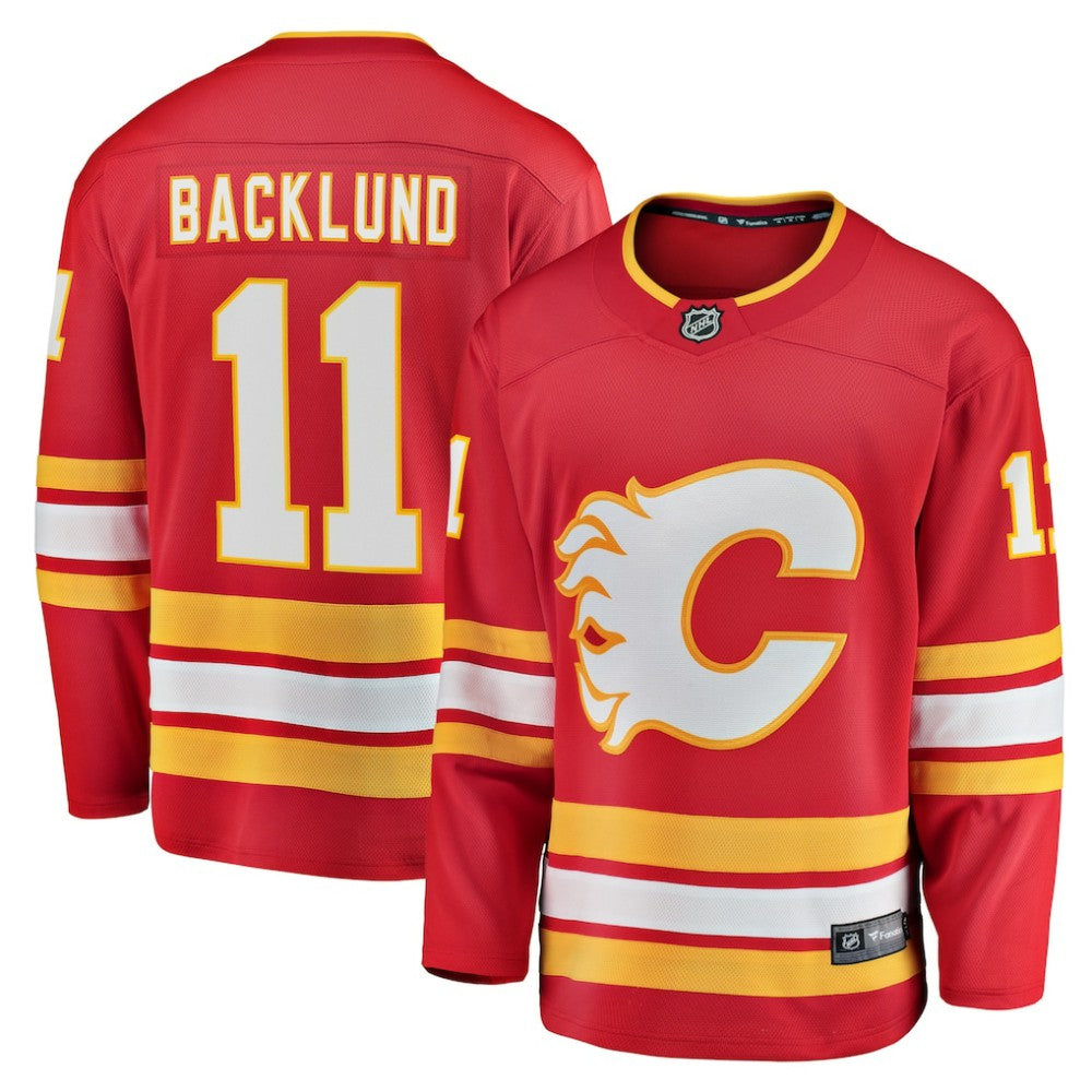 NHL Red Mikael Backlund Calgary Flames Fanatics Home Breakaway Player Jersey