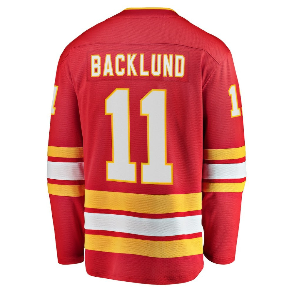 NHL Red Mikael Backlund Calgary Flames Fanatics Home Breakaway Player Jersey