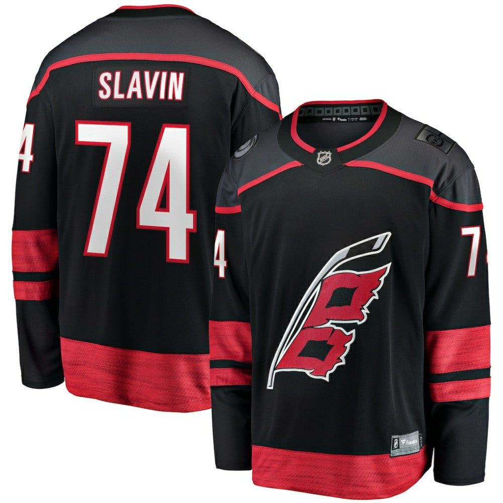 NHL Black Jaccob Slavin Carolina Hurricanes Fanatics Home Breakaway Player Jersey