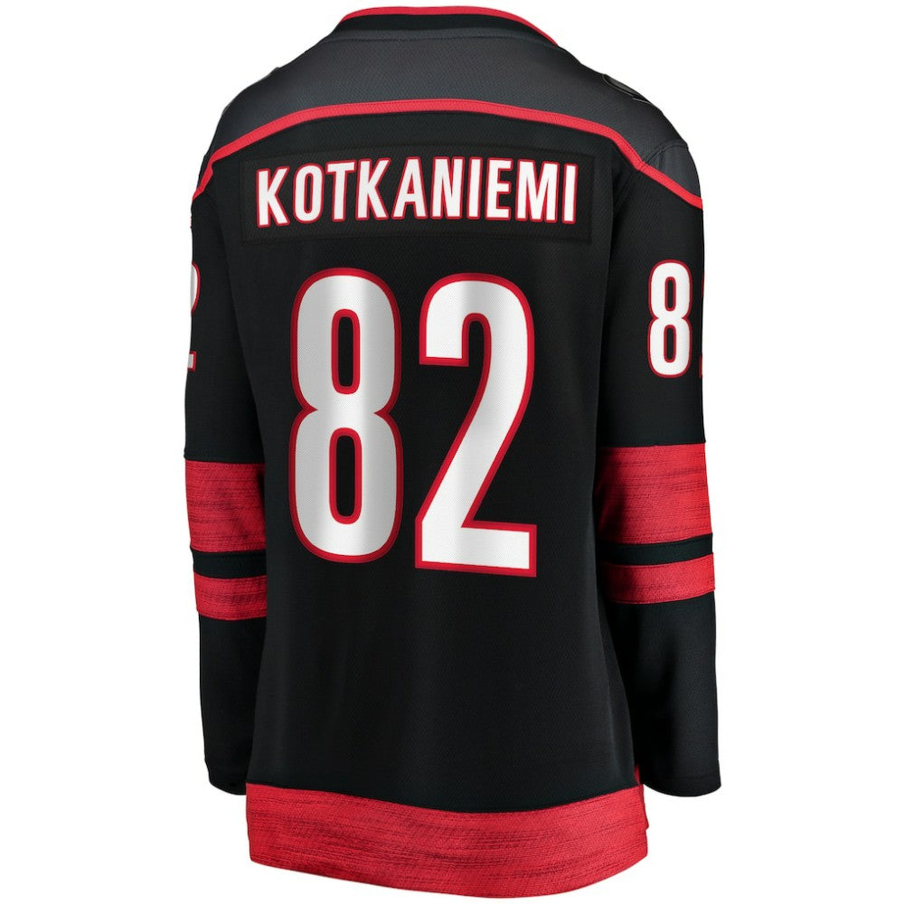 NHL Black Jesperi Kotkaniemi Carolina Hurricanes Fanatics Women's Home Breakaway Player Jersey