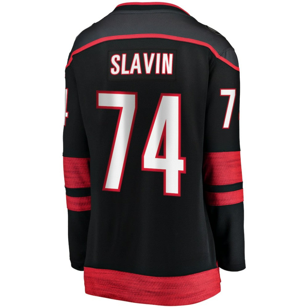 NHL Black Jaccob Slavin Carolina Hurricanes Fanatics Women's Home Breakaway Player Jersey