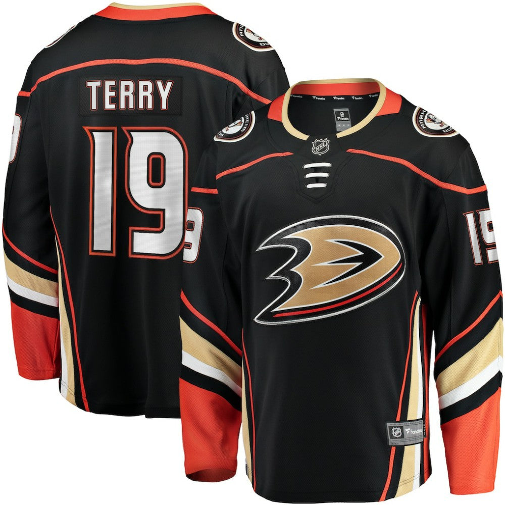 NHL Black Troy Terry Anaheim Ducks Fanatics Home Team Breakaway Player Jersey