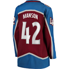 NHL Burgundy Josh Manson Colorado Avalanche Fanatics Women's Home Breakaway Player Jersey