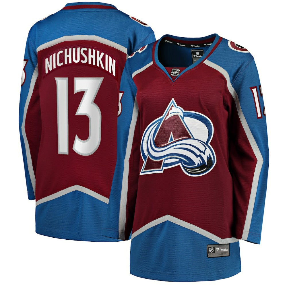 NHL Burgundy Valeri Nichushkin Colorado Avalanche Fanatics Women's Home Breakaway Player Jersey