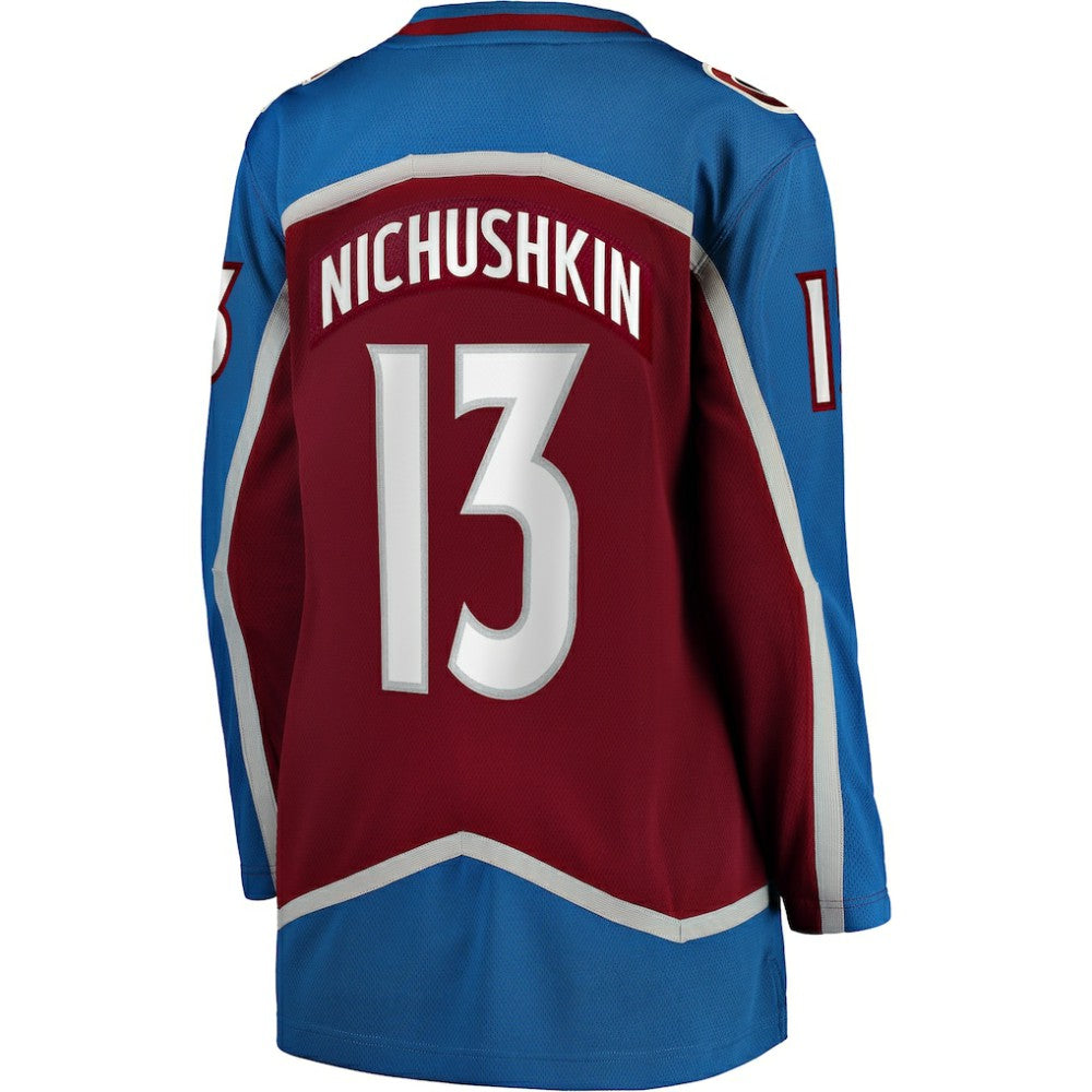 NHL Burgundy Valeri Nichushkin Colorado Avalanche Fanatics Women's Home Breakaway Player Jersey