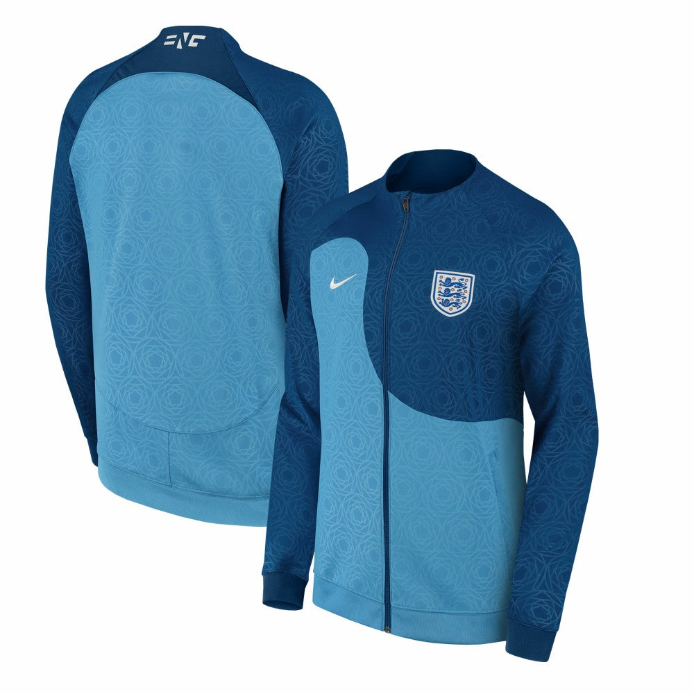 England Women's National Team Men's 2003 Academy Pro Anthem Raglan Performance Full-Zip Jacket - Nike Blue