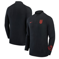 USWNT 2023 Strike Drill Performance Quarter-Zip Long Sleeve Top - Nike Black