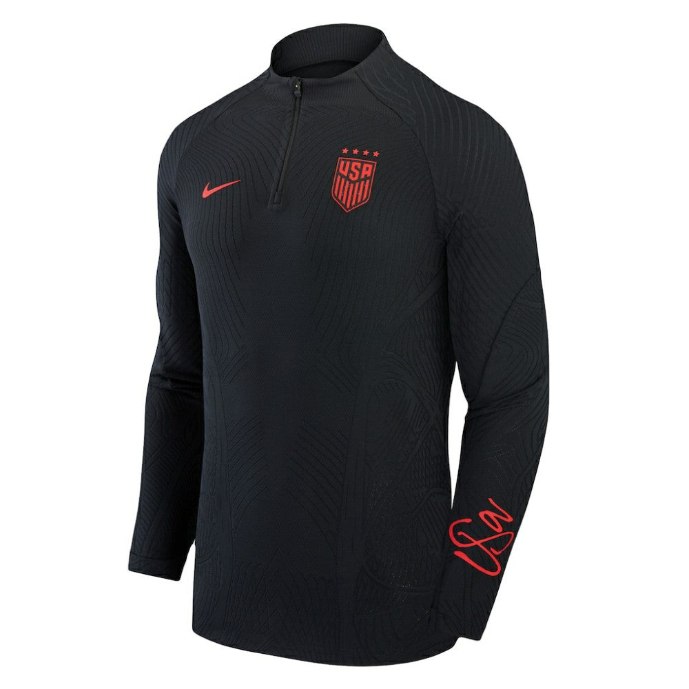USWNT 2023 Strike Drill Performance Quarter-Zip Long Sleeve Top - Nike Black