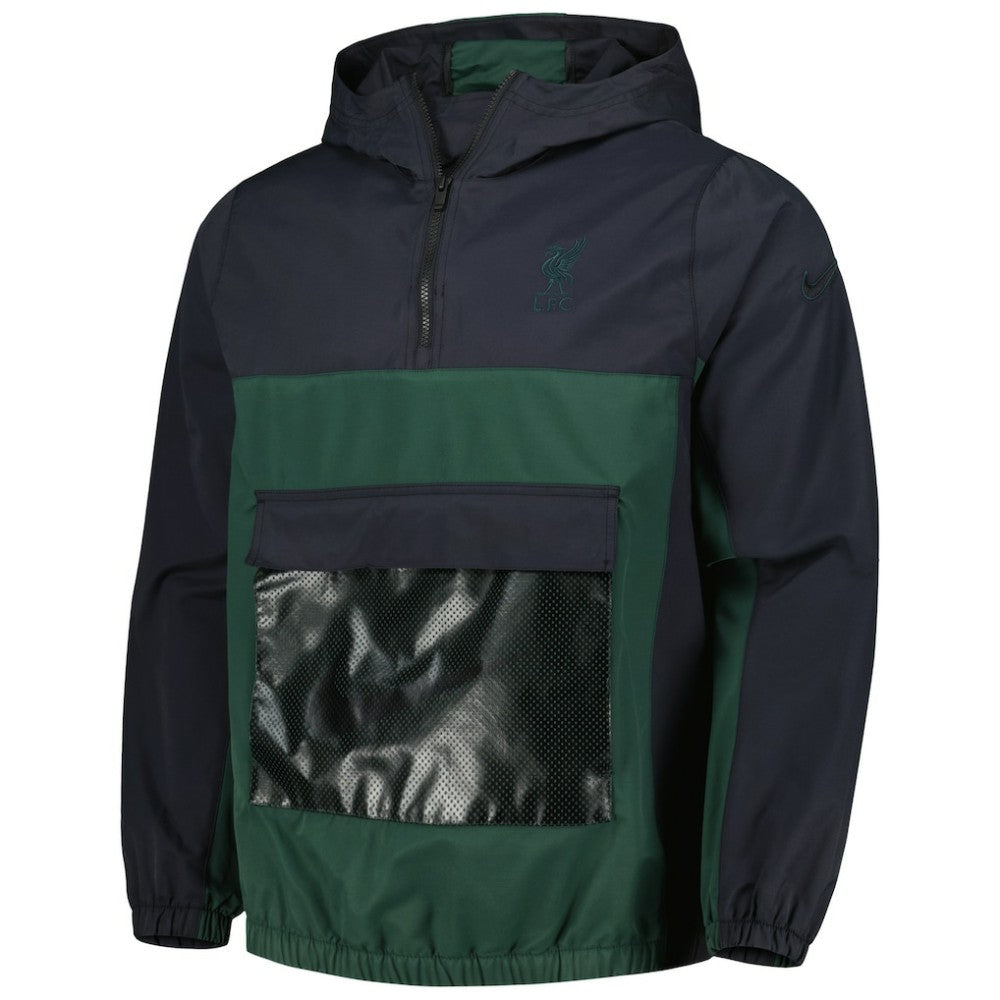 Liverpool Anorak Hoodie Quarter-Zip Jacket - Nike Green