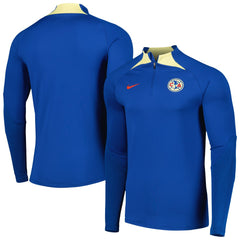 Club America Strike Drill 2023/24 Performance Quarter-Zip Long Sleeve Top - Nike Blue