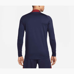 Paris Saint-Germain 2023/24 Strike Drill Performance Raglan Quarter-Zip Long Sleeve Top - Nike Navy