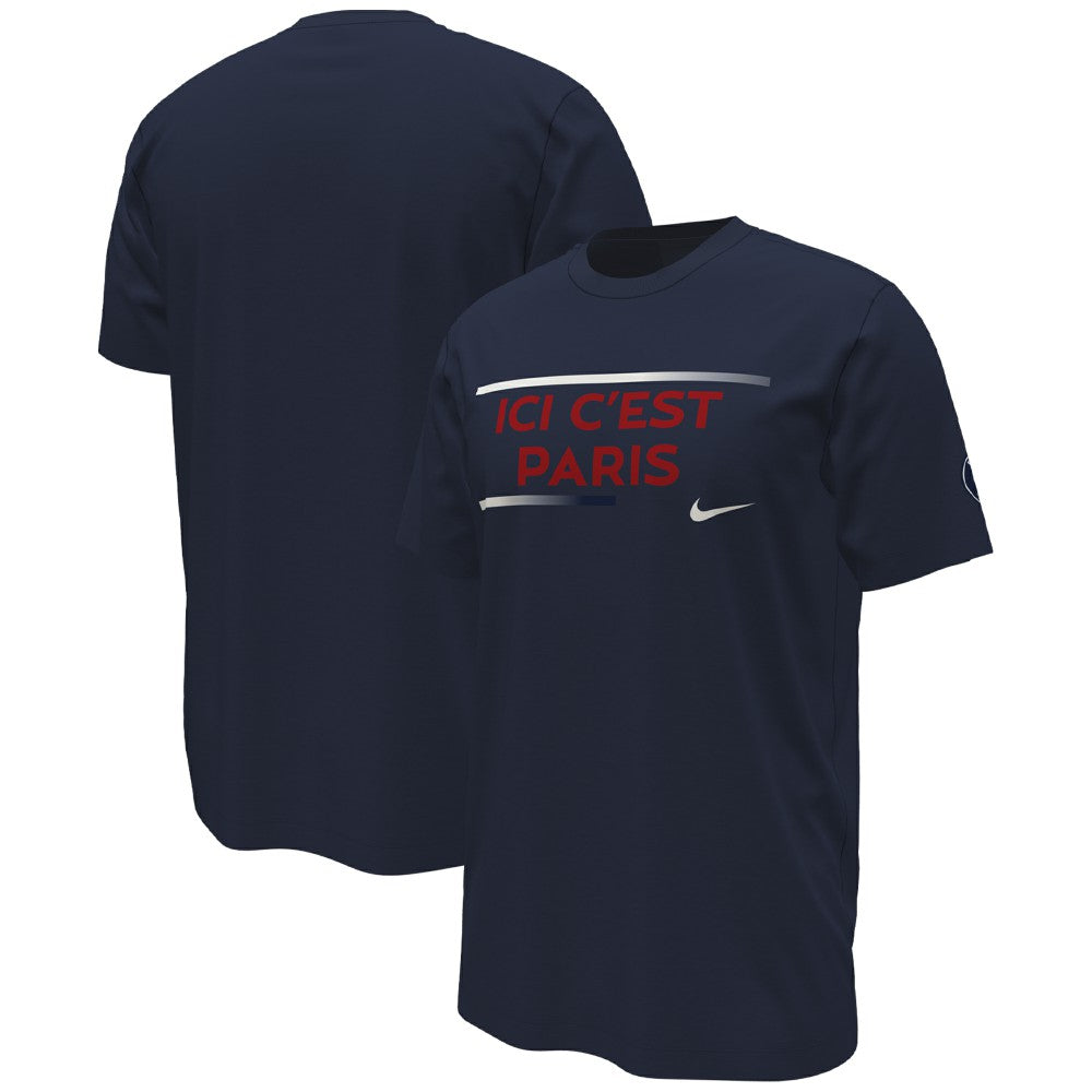 Paris Saint-Germain Verbiage T-Shirt - Nike Navy