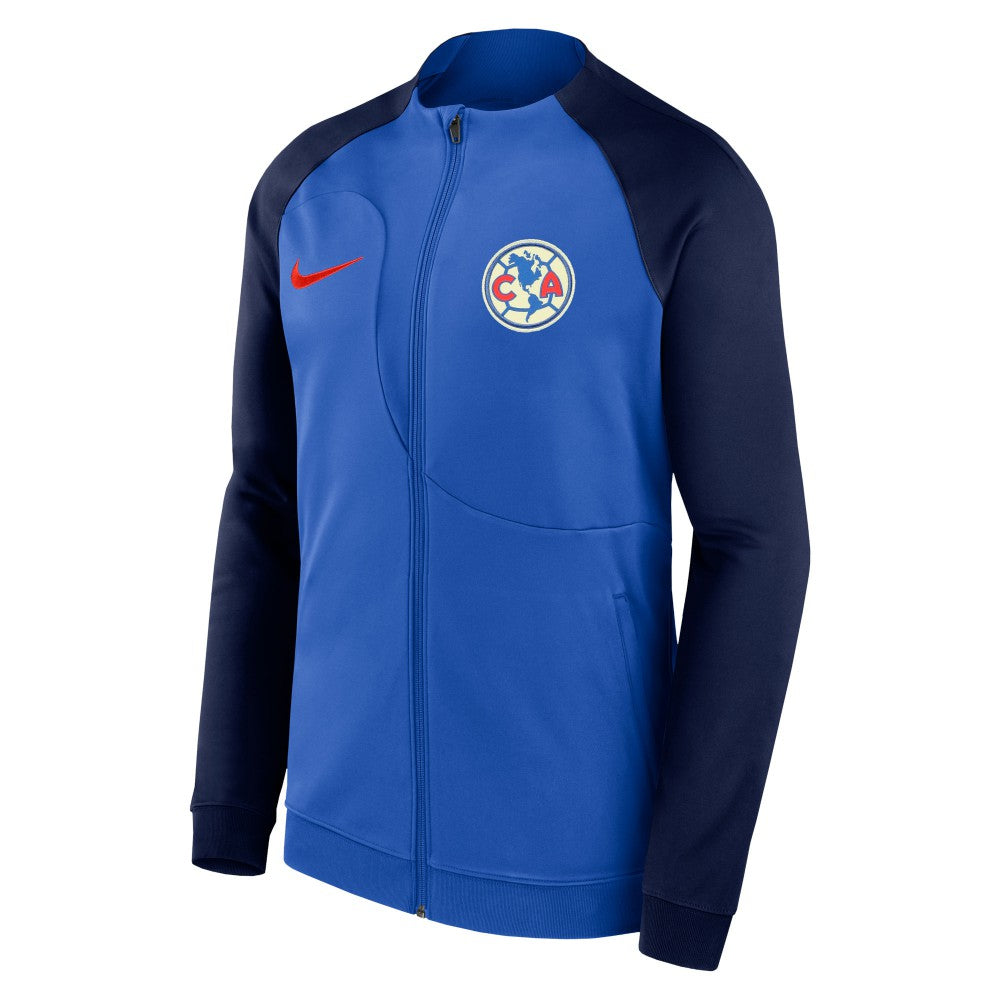 Club America Male Youth 2023/24 Academy Pro Anthem Fitted Raglan Performance Full-Zip Jacket -  Blue