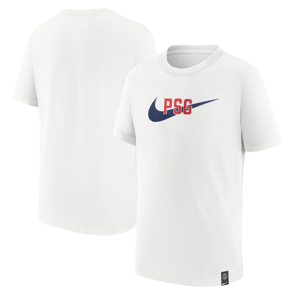 Paris Saint-Germain Youth Swoosh T-Shirt - Nike White