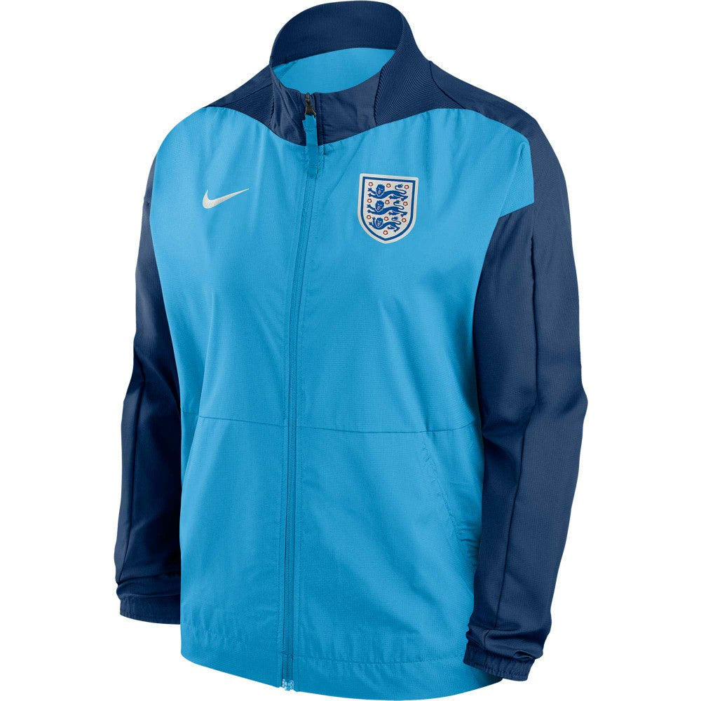 England Women's National Team Women's 2023 Anthem Raglan Performance Full-Zip Jacket - Nike Blue