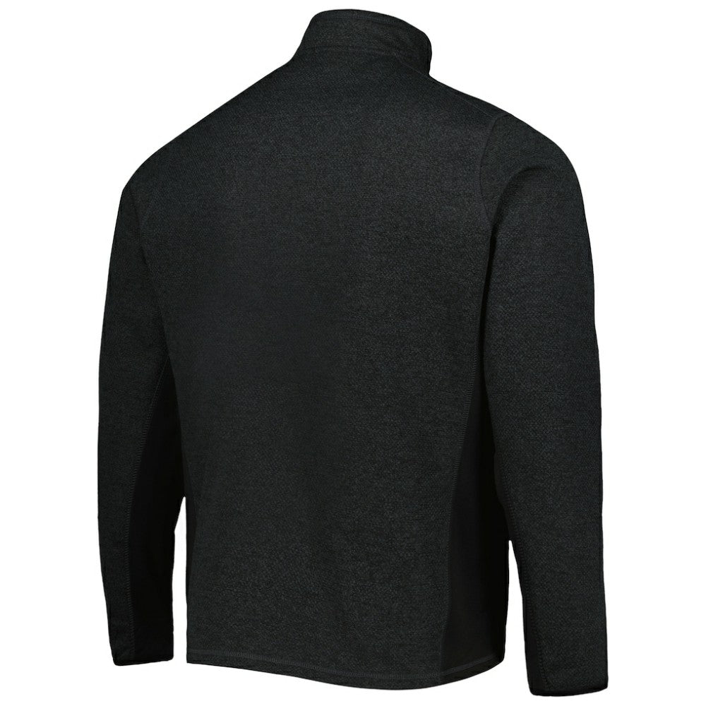 NHL Heathered Black Chicago Blackhawks Antigua Course Quarter-Zip Jacket
