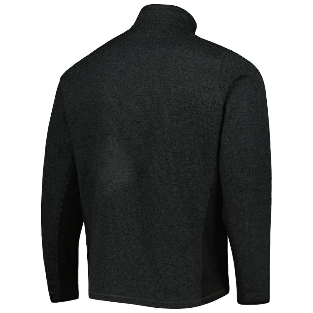 NHL Heathered Black Philadelphia Flyers Antigua Course Quarter-Zip Jacket