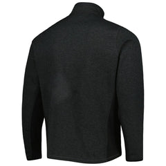 NHL Heathered Black Philadelphia Flyers Antigua Course Quarter-Zip Jacket