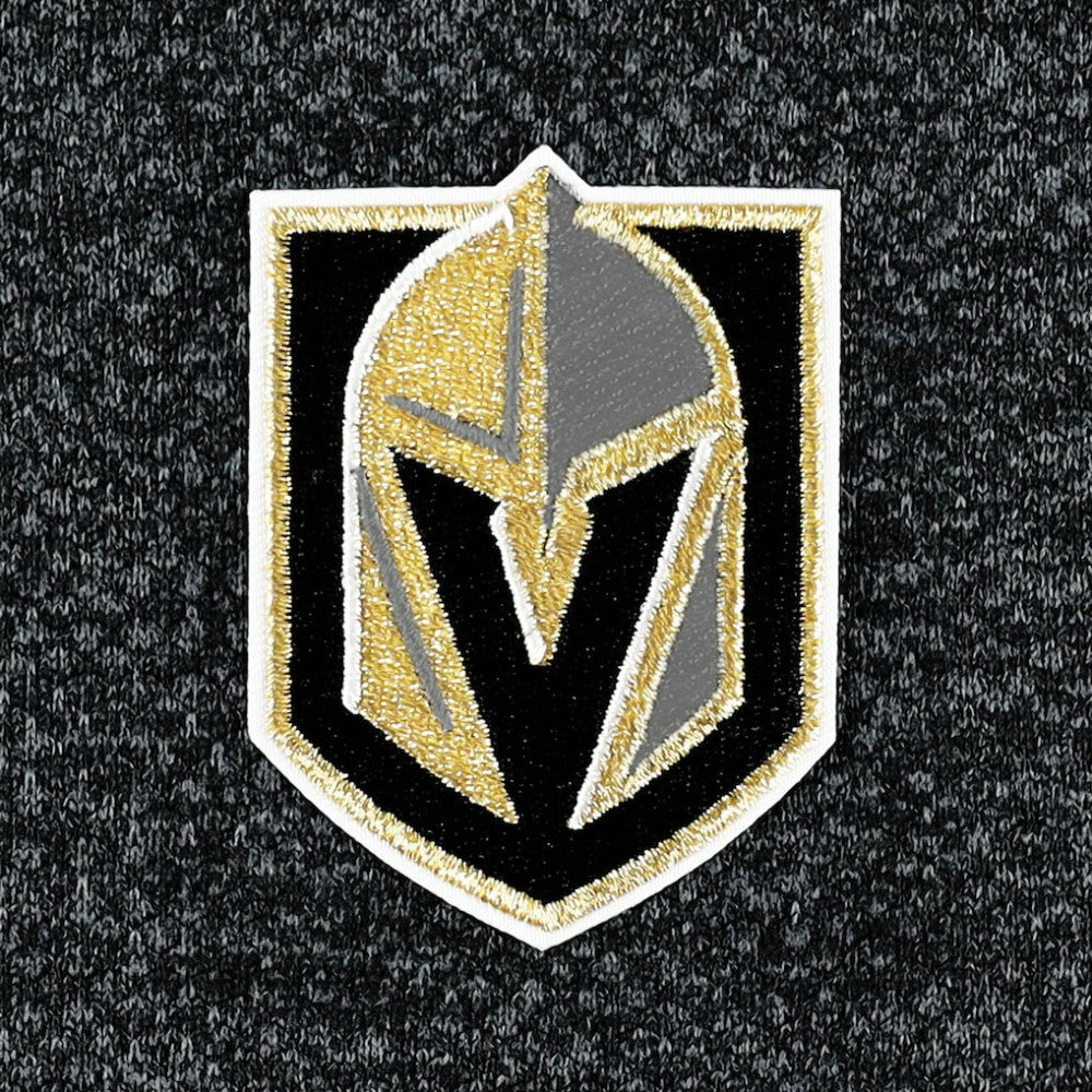 NHL Heathered Black Vegas Golden Knights Antigua Course Quarter-Zip Jacket