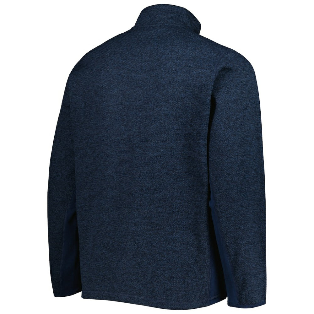 NHL Heathered Deep Sea Blue Seattle Kraken Antigua Course Quarter-Zip Jacket