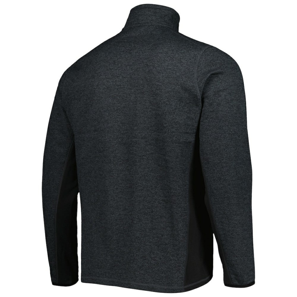 NHL Heathered Black San Jose Sharks Antigua Course Quarter-Zip Jacket